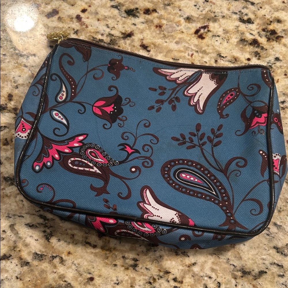 Estee Lauder Blue and Pink Cosmetic Bag